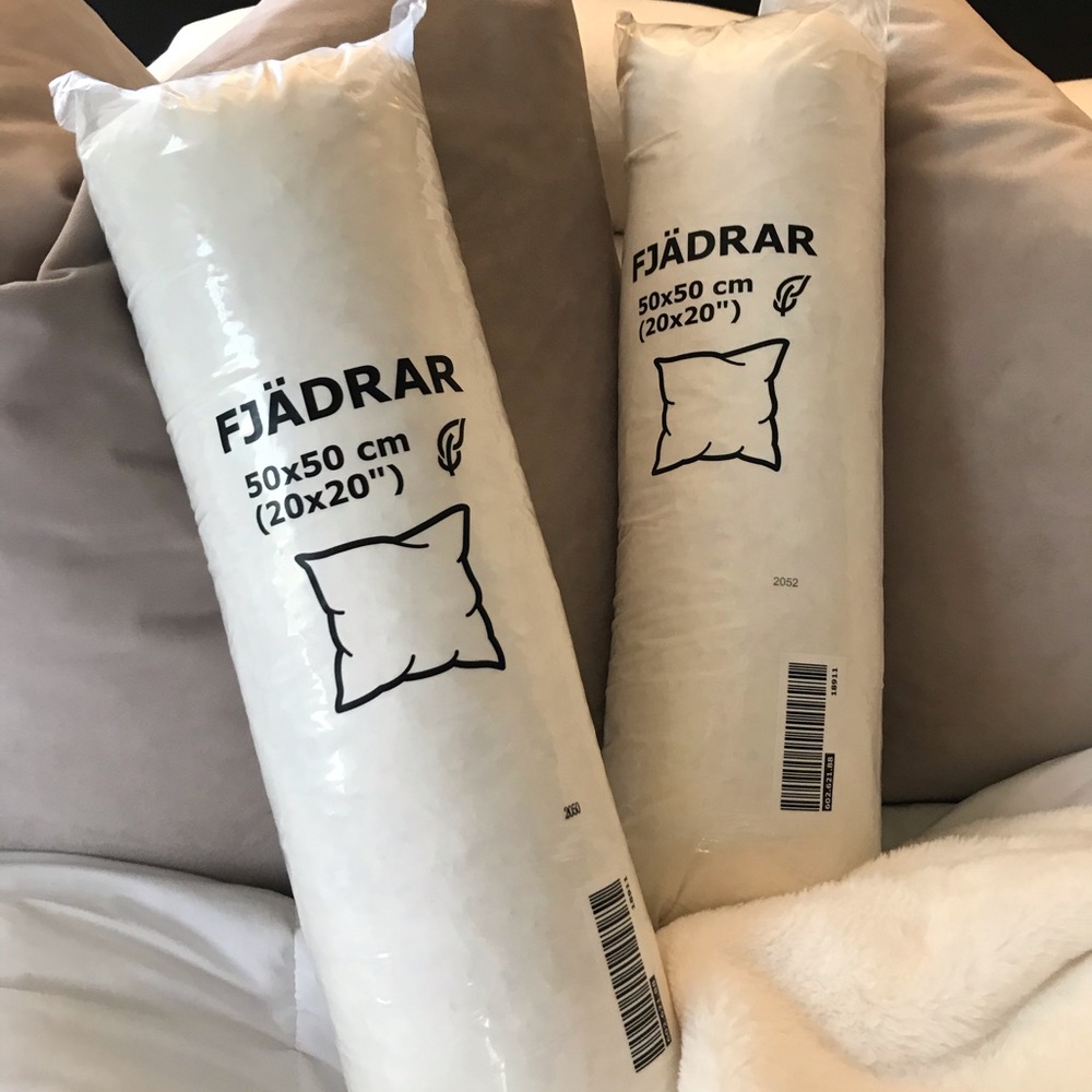 NEW* 2 20X20 feather decorative throw pillow